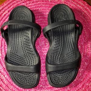 Crocs Sandals Size 4 Black